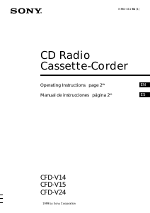 Manual de uso Sony CFD-V15 Set de estéreo