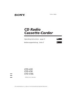Bedienungsanleitung Sony CFD-V30 Stereoanlage