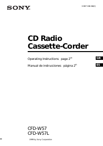 Manual de uso Sony CFD-W57 Set de estéreo