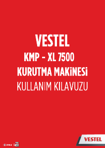 Kullanım kılavuzu Vestel KMP-XL 7500 Kurutma makinesi