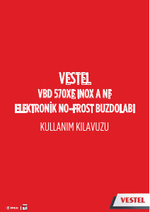 Kullanım kılavuzu Vestel VBD 570XE INOX A NF Donduruculu buzdolabı