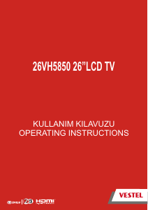 Kullanım kılavuzu Vestel 26VH5850 LCD televizyon