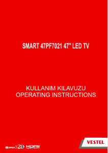 Kullanım kılavuzu Vestel 47PF7021 LED televizyon