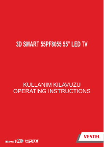 Kullanım kılavuzu Vestel 55PF8055 LED televizyon