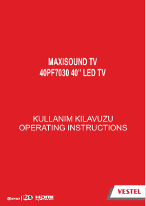 Kullanım kılavuzu Vestel 40PF7030 LED televizyon