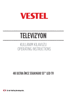 Kullanım kılavuzu Vestel 55UA9600 LED televizyon