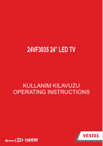 Kullanım kılavuzu Vestel 24VF3035 LED televizyon