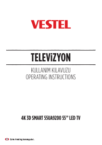 Kullanım kılavuzu Vestel 55UA9200 LED televizyon