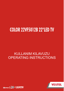 Kullanım kılavuzu Vestel 22VF5012B LED televizyon