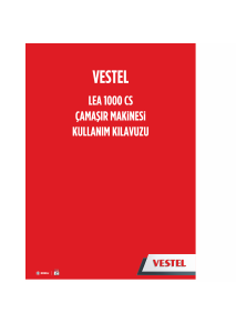 Kullanım kılavuzu Vestel LEA 1000 CS Çamaşır makinesi