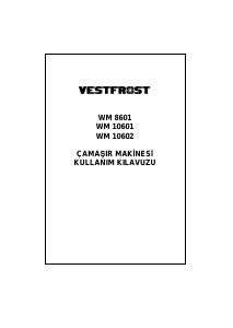 Kullanım kılavuzu Vestfrost WM 10602 Çamaşır makinesi