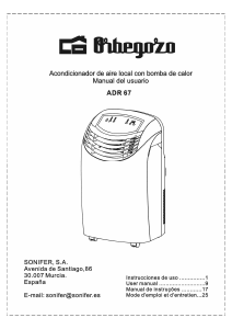 Manual Orbegozo ADR 67 Air Conditioner