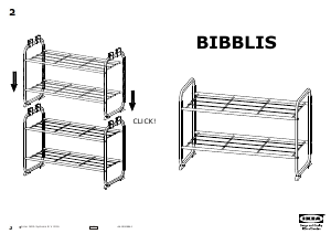 Εγχειρίδιο IKEA BIBBLIS Ντουλάπι παπουτσιών