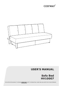 Bedienungsanleitung Costway HV10007B Schlafsofa