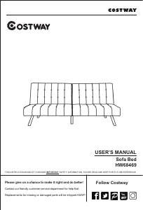 Bedienungsanleitung Costway HW68469WHA Schlafsofa