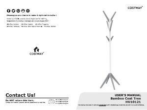 説明書 Costway HU10121WHA コートラック