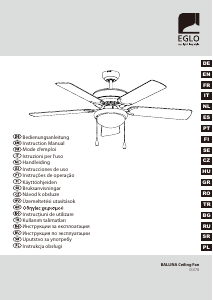 Mode d’emploi Eglo 35078 Ballina Ventilateur de plafond