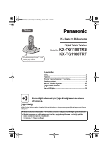 Kullanım kılavuzu Panasonic KX-TG1100TRS Kablosuz telefon