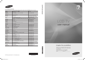 Manuale Samsung LE46C750R2P LCD televisore