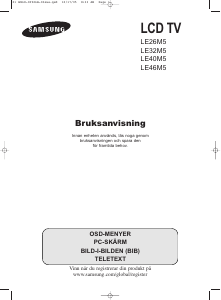 Bedienungsanleitung Samsung LE46M51B LCD fernseher