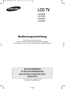 Bedienungsanleitung Samsung LE46M51B LCD fernseher