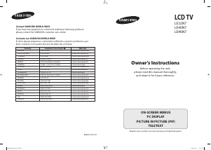 Manual de uso Samsung LE46N73BD Televisor de LCD