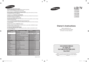 Manual Samsung LE46S81B Televizor LCD