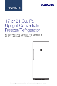 Manual Insignia NS-UZ21WH0 Freezer