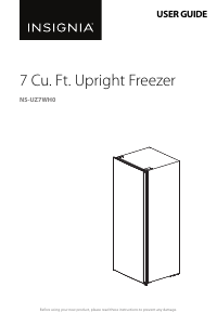 Manual Insignia NS-UZ7WH0 Freezer