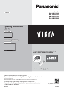 Handleiding Panasonic TX-32DS500B Viera LED televisie