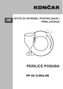 Priručnik Končar PP 60 U.NCL4N Perilica posuđa