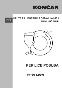 Priručnik Končar PP 60 I.D9N Perilica posuđa