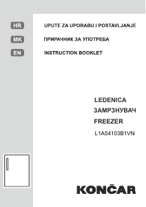 Manual Končar L1A54103B1VN Freezer