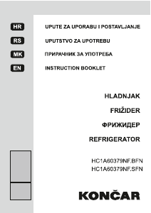 Handleiding Končar HC1A60379NF.SFN Koel-vries combinatie