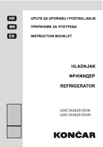Handleiding Končar UHC1A54251DVN Koel-vries combinatie
