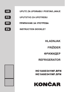 Priručnik Končar HC1A60341NF.SFN Frižider – zamrzivač