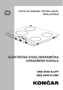 Priručnik Končar UKE 6040 K.CM1 Ploča za kuhanje