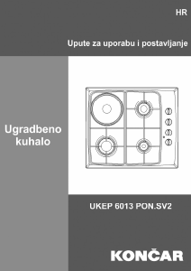 Priručnik Končar UKEP 6013 PON.SV2 Ploča za kuhanje