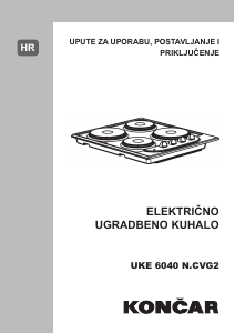 Priručnik Končar UKE 6040 N.CVG2 Ploča za kuhanje