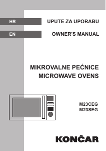 Priručnik Končar M23CEG Mikrovalna pećnica