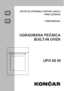 Manual Končar UPO 60 NI Oven