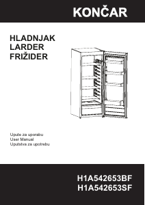 Manual Končar H1A542653SF Refrigerator