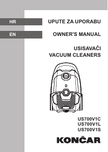 Manual Končar US700V1L Vacuum Cleaner