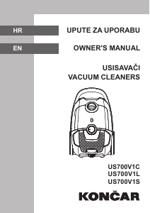 Manual Končar US700V1S Vacuum Cleaner
