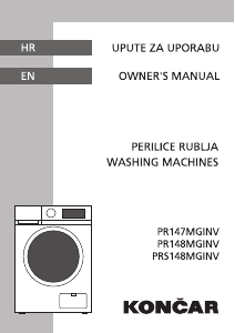 Priručnik Končar PR148MGINV Stroj za pranje rublja