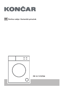 Priručnik Končar PR 12 7.FCP3N Stroj za pranje rublja