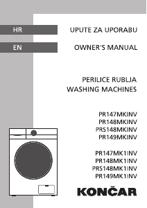 Priručnik Končar PR149MKINV Stroj za pranje rublja