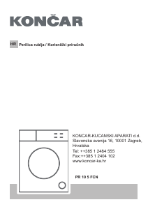 Priručnik Končar PR 10 5 FCN Stroj za pranje rublja