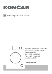 Priručnik Končar PR108FCP3BN Stroj za pranje rublja
