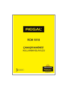 Kullanım kılavuzu Regal RCM 1018 Çamaşır makinesi
